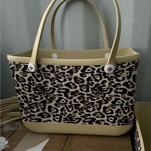 Bogg Bag Leopard Print Tote Bag
